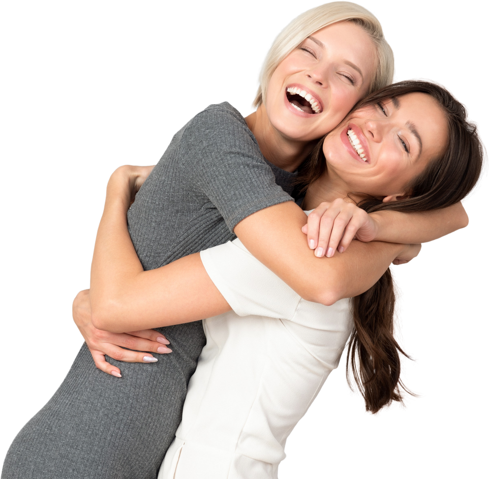 Female Friends Embracing Each Other